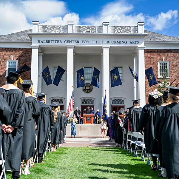 photo of Juniata's 2025 commencement from the graduates perspective